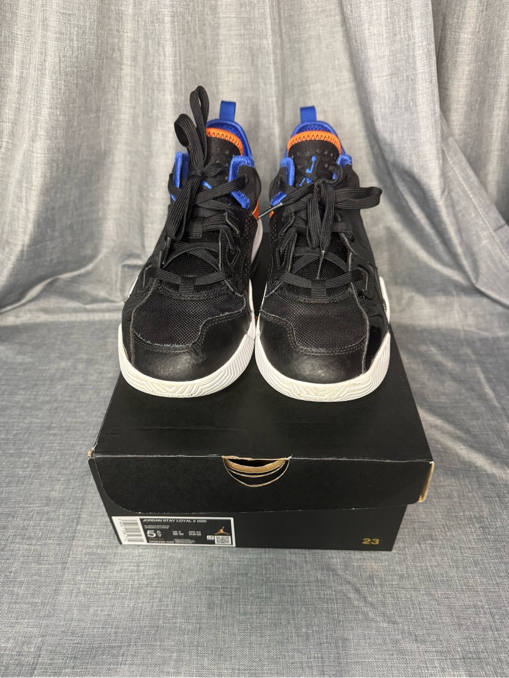 Nike Jordan Stay Loyal 2 GS Black Hyper Royal Bright Mandarin Youth 5.5Y